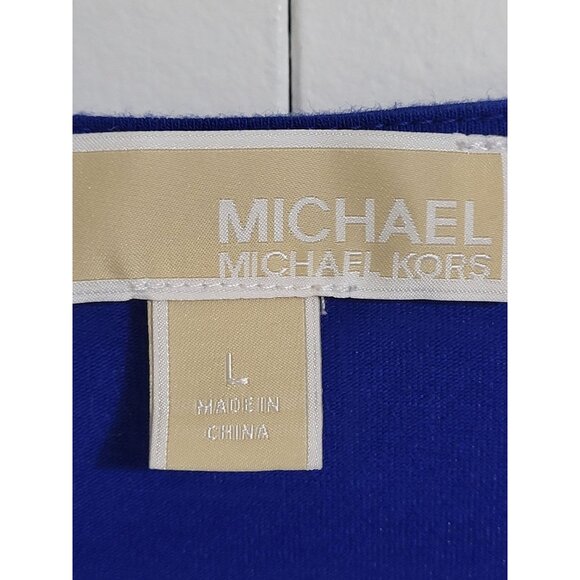 Michael Michael Kors Women's SZ LG Blue T Shirt Mini Dress - Picture 4 of 7